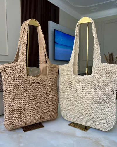 sac en paille tressé