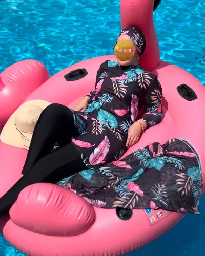 Burkini Fleur Noir