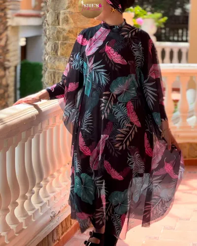 Burkini Fleur Noir 2