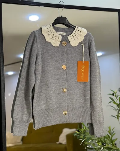 Cardigan Colle crochet 4