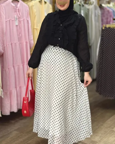 Jupe à petits pois 4