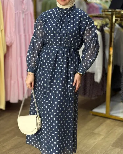 Robe Polka manche élastique