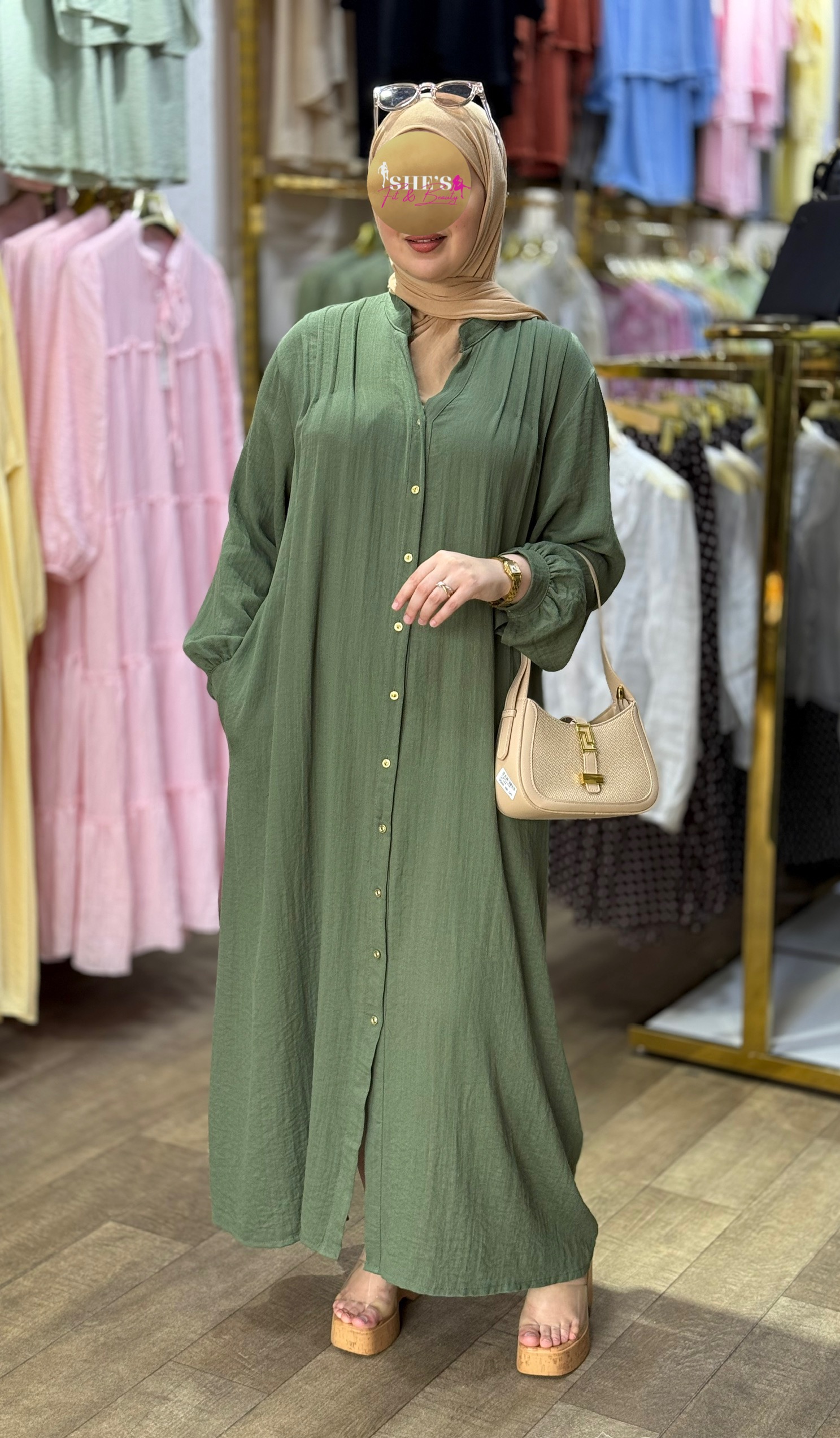 Robe chemsie à plis