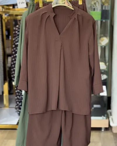 ensemble colle v à rayures 6